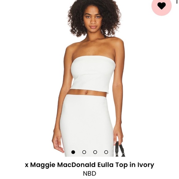 NBD x Maggie MacDonald Eulla Top and Skirt Set in Ivory XS/S - Picture 2 of 10